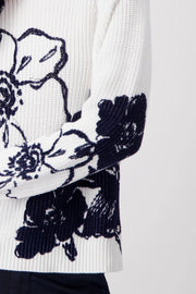 MONARI - Floral Print Knitted Jumper - 409475
