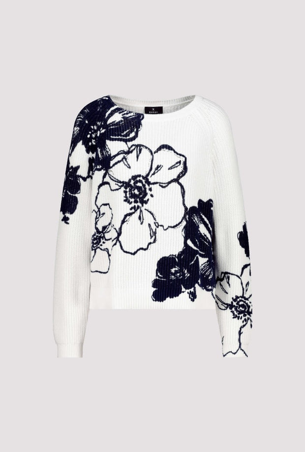 MONARI - Floral Print Knitted Jumper - 409475