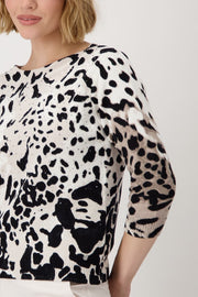 MONARI - Knitted Jumper with Leopard Pattern - 409256