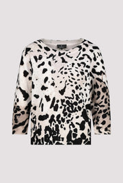 MONARI - Knitted Jumper with Leopard Pattern - 409256