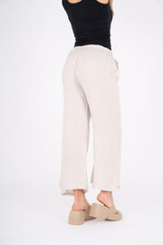 M MADE IN ITALY - Beige Crop Pant - 13/6262U