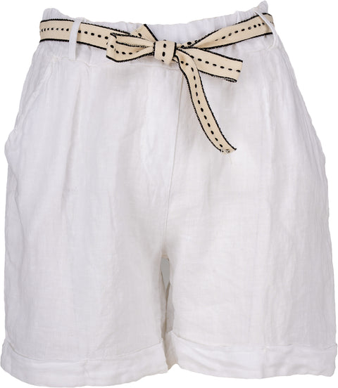 M MADE IN ITALY - White Woven Short - 14/7340U