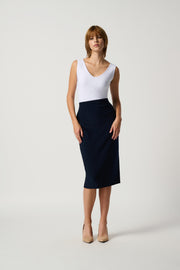 JOSEPH RIBKOFF - Midnight Blue Classic Long Pencil Skirt - 163083