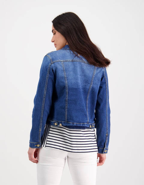VASSALLI - Denim Jacket in Blue Wash - 2017A