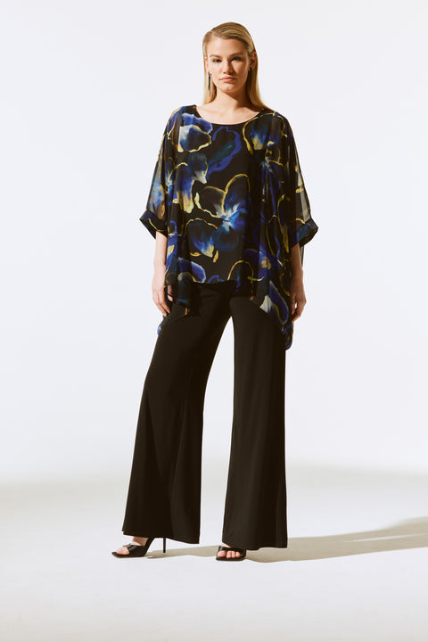 JOSEPH RIBKOFF - Black Wide-Leg Pant - 221340S25