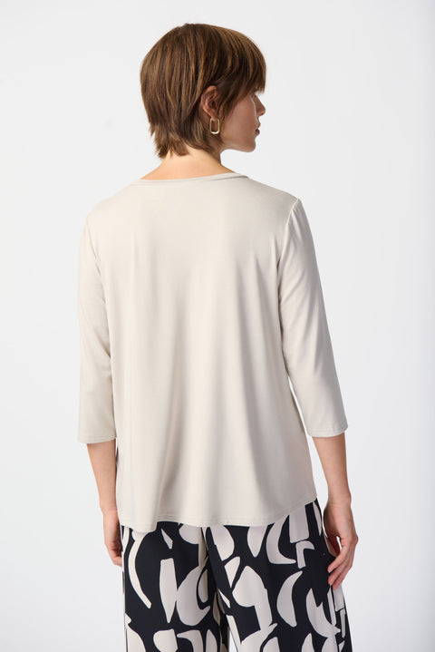 JOSEPH RIBKOFF - Vanilla Bamboo Jersey Trapeze Top - 241038