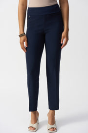 JOSEPH RIBKOFF - Midnight Blue Lux Twill Slim-Fit Pull-On Pants - 241231S25