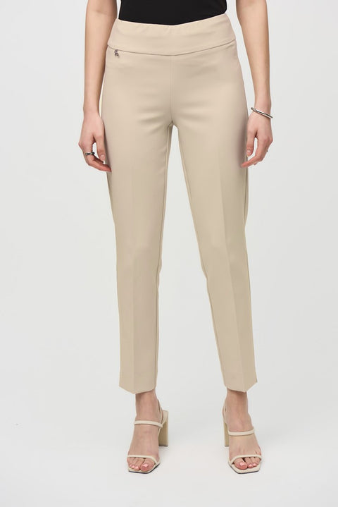 JOSEPH RIBKOFF - Parchment Lux Twill Slim-Fit Pull-On Pants - 241231S25