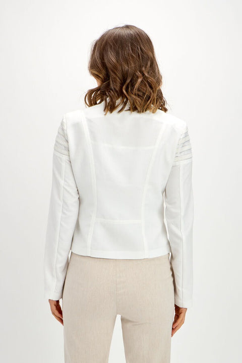 FRANK LYMAN - White Detailed Woven Jacket - 241343