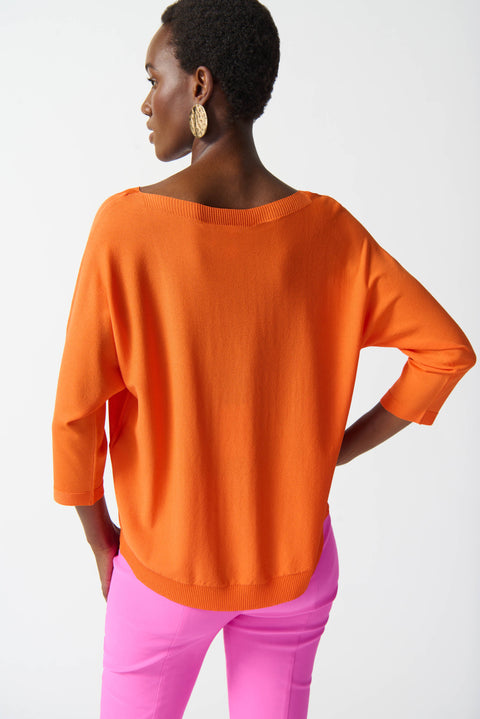JOSEPH RIBKOFF - Mandarin Soft Viscose Yarn Pullover Sweater - 242905