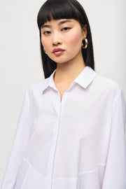 JOSEPH RIBKOFF - Woven Button-Down Blouse With Pockets - 243958