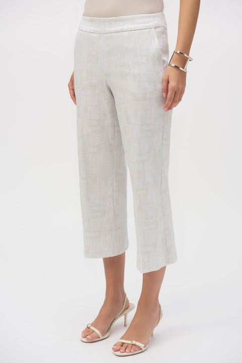 JOSEPH RIBKOFF - Beige/Vanilla Millennium Geometric Print Culotte Pants - 252123