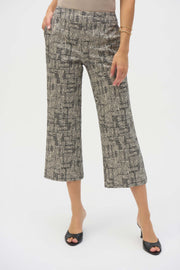 JOSEPH RIBKOFF - Beige/Black Millennium Geometric Print Culotte Pants - 252123