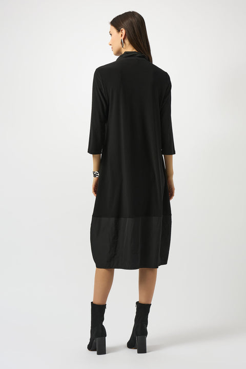 JOSEPH RIBKOFF - Black Silky Knit & Memory Cocoon Dress - 253066