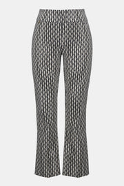 JOSEPH RIBKOFF - Black/Moonstone Millennium Print Straight Leg Pull-On Pants - 253268