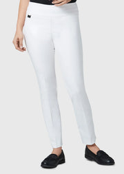 LISETTE L - White Jupiter Fabric 28" Ankle Pant - 260-01