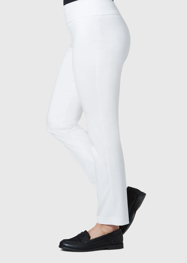 LISETTE L - White Jupiter Fabric 28" Ankle Pant - 260-01