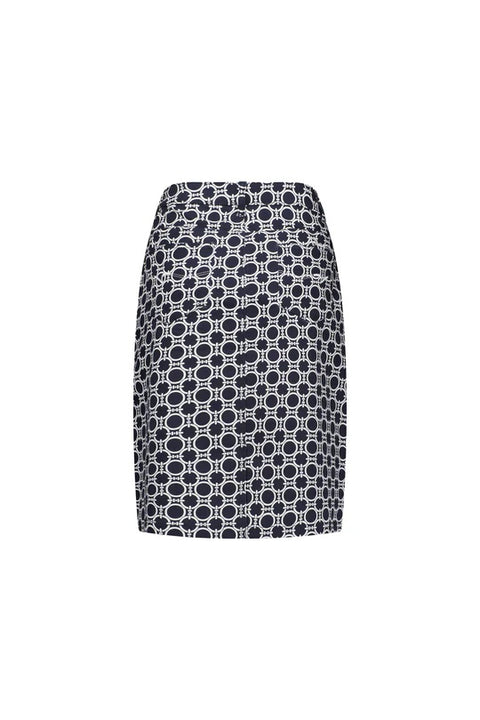 VASSALLI - Arlo Printed Lightweight Skirt with Centre Back Vent - 372AV