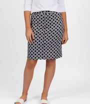 VASSALLI - Arlo Printed Lightweight Skirt with Centre Back Vent - 372AV