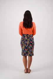 VASSALLI - Brazil Printed Lightweight Skirt with Centre Back Vent - 372AV