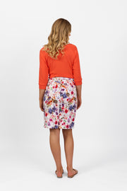 VASSALLI - Burst Printed Lightweight Skirt with Centre Back Vent - 372AV