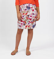 VASSALLI - Burst Printed Lightweight Skirt with Centre Back Vent - 372AV