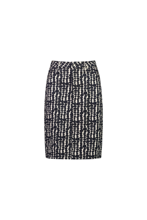 VASSALLI - Cairns Printed Lightweight Skirt with Centre Back Vent - 372AV