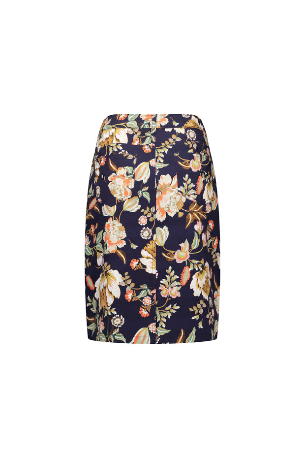 VASSALLI - Freya Printed Lightweight Skirt with Centre Back Vent - 372AV