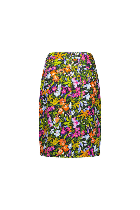 VASSALLI - Lola Printed Lightweight Skirt with Centre Back Vent - 372AV