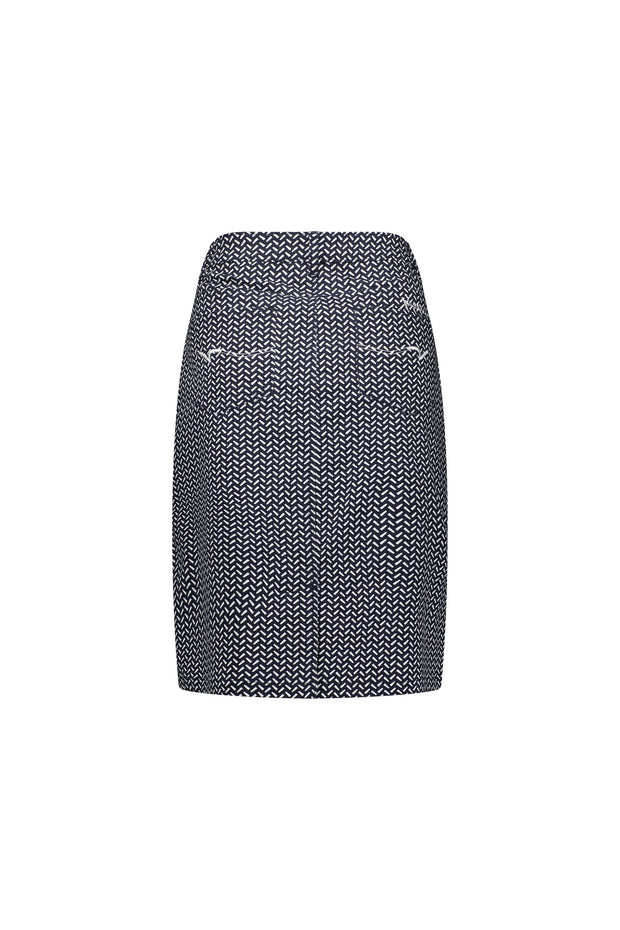 VASSALLI - Nori Printed Lightweight Skirt with Centre Back Vent - 372AV