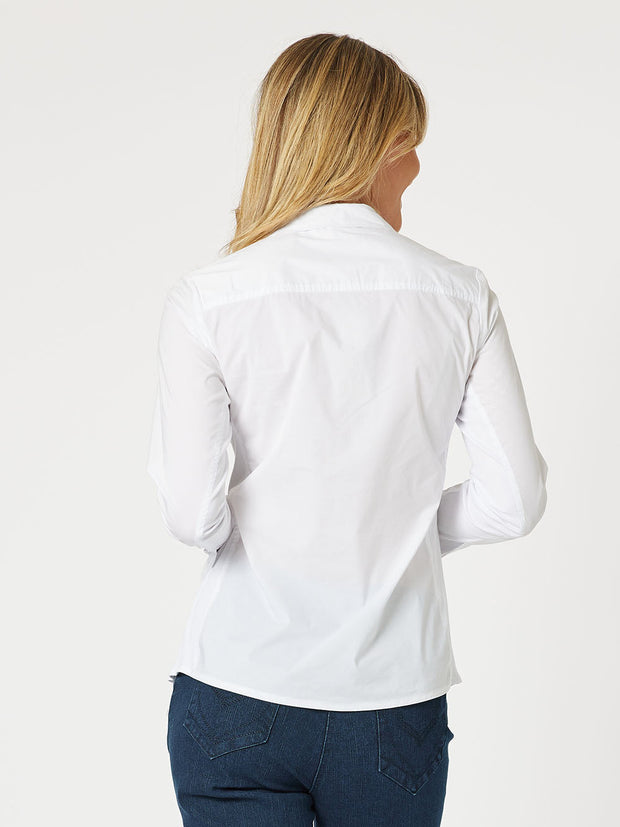 GORDON SMITH - White Emma Rib Detail Shirt - 39952