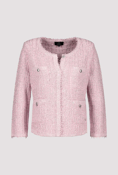 MONARI - Pink Smoothie Round Neck Jacket - 408482