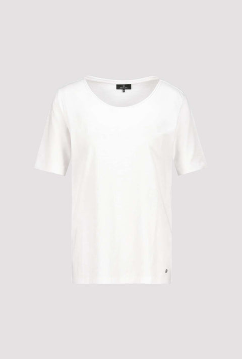 MONARI - Off White Round Neck T-Shirt - 408527