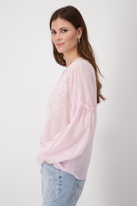 MONARI - Flamingo Embroidered Shirt - 408643