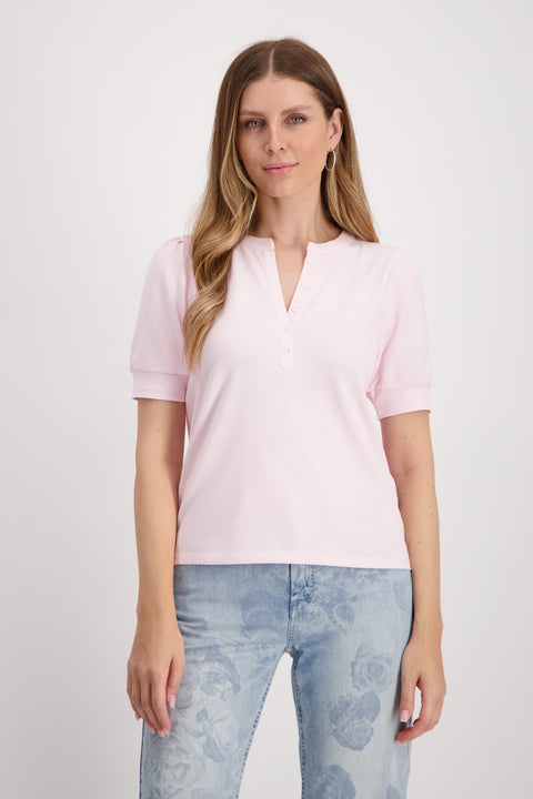 MONARI - Flamingo Button Front T-Shirt - 408694