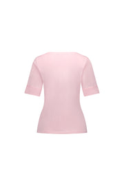 VASSALLI - Light Pink Boat Neck Top - 4262