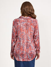VASSALLI - Blaze Long Sleeve Shirt with Button Placket Back - 4308
