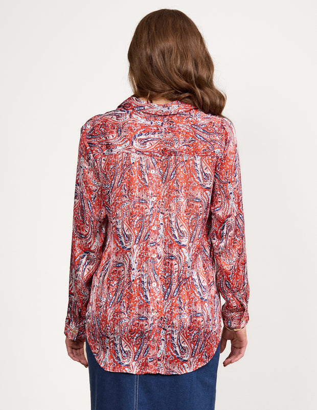 VASSALLI - Blaze Long Sleeve Shirt with Button Placket Back - 4308