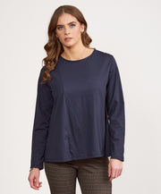VASSALLI - Ink Swing Top with Off Centre Split Detail - 4477