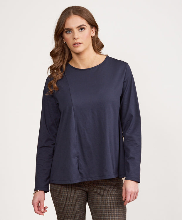 VASSALLI - Ink Swing Top with Off Centre Split Detail - 4477
