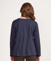 VASSALLI - Ink Swing Top with Off Centre Split Detail - 4477