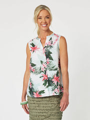 GORDON SMITH - Paradise Print Sleeveless Top - 45989