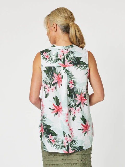 GORDON SMITH - Paradise Print Sleeveless Top - 45989