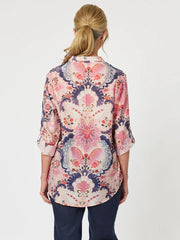 GORDON SMITH - Coral Newport Printed Shirt - 46013
