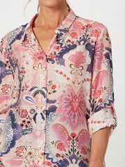 GORDON SMITH - Coral Newport Printed Shirt - 46013