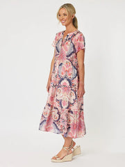 GORDON SMITH - Coral Newport Printed Dress - 46014