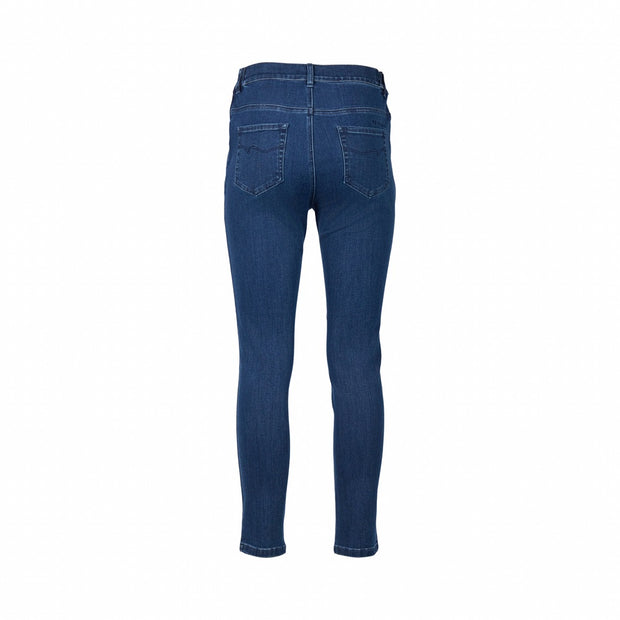 VASSALLI - Blue Denim Skinny Ankle Grazer, Slim Hip & Thigh Jean with Side Elastic - 5009