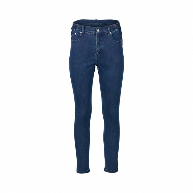 VASSALLI - Blue Denim Skinny Ankle Grazer, Slim Hip & Thigh Jean with Side Elastic - 5009