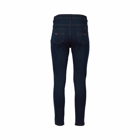 VASSALLI - Indigo Denim Skinny Ankle Grazer, Slim Hip & Thigh Jean with Side Elastic - 5009