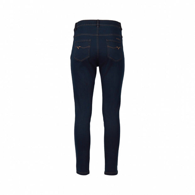 VASSALLI - Indigo Denim Skinny Ankle Grazer, Slim Hip & Thigh Jean with Side Elastic - 5009